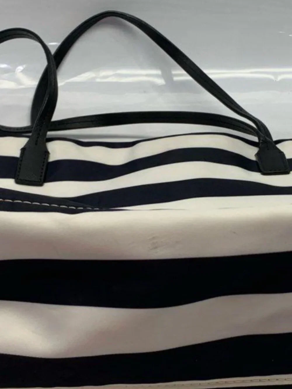 Kate Spade Blake Avenue Taden Striped Tote Bag Black & White